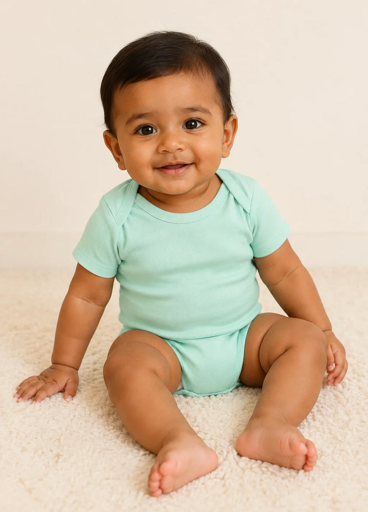 Lambkin Kids RTW Solids Cotton 1 Piece Mint - Casual Collection