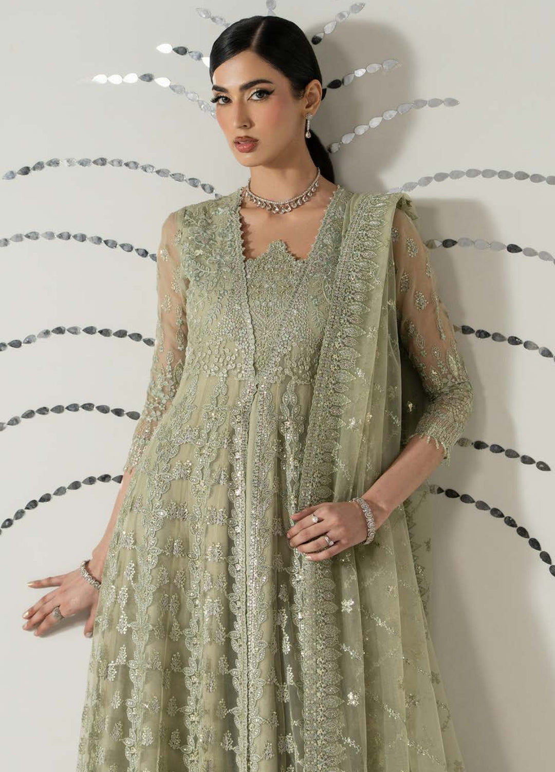 Shehnai by Lavish Premium Unstitched Embroidered Organza 3 Piece Suit LVP26USO SH-02 GULBAHAR - Wedding Collection