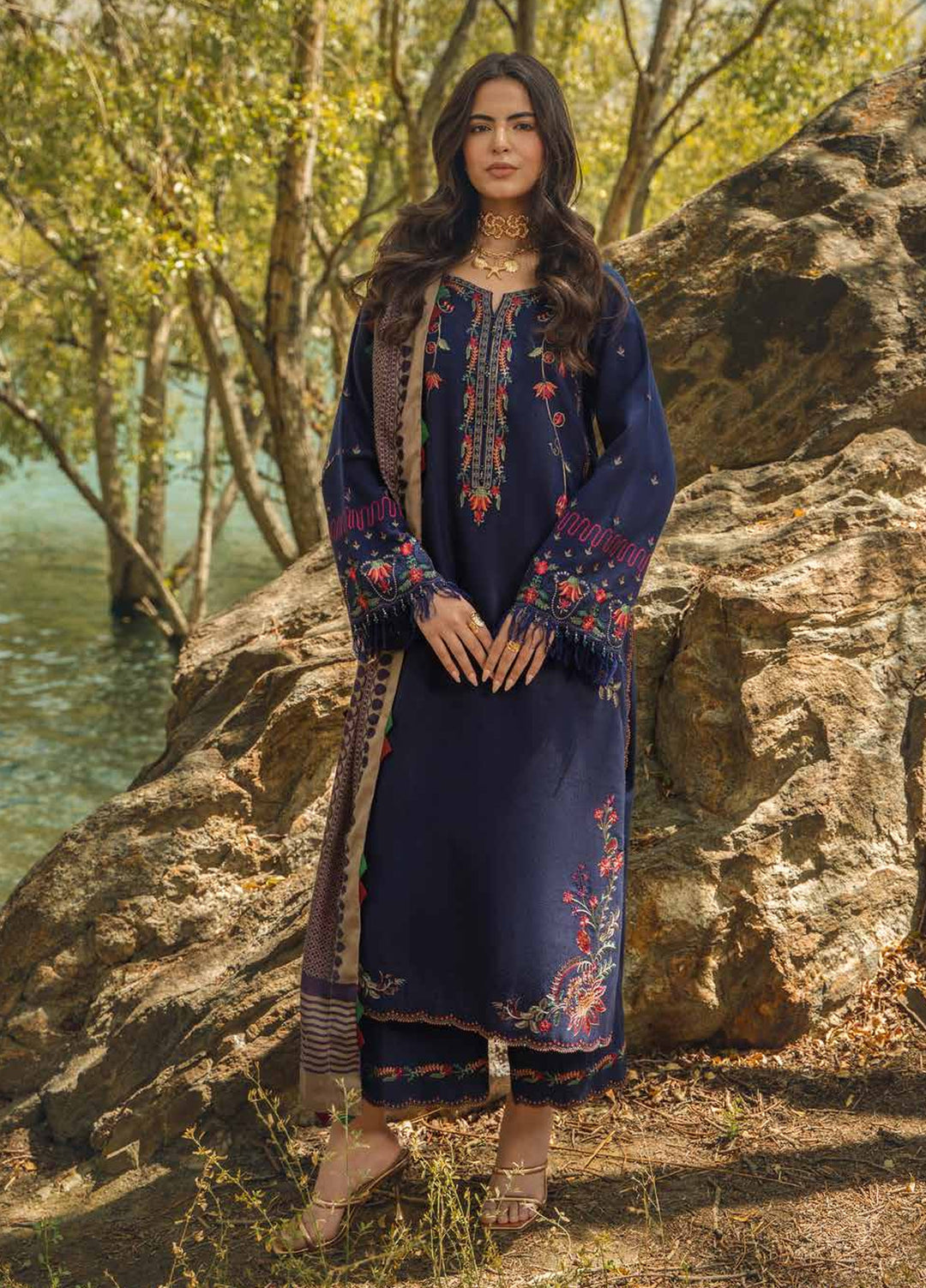 Poshima by Charizma Unstitched Peach Leather 3 Piece Suit CHR26UPP PSW6-10 - Casual Collection
