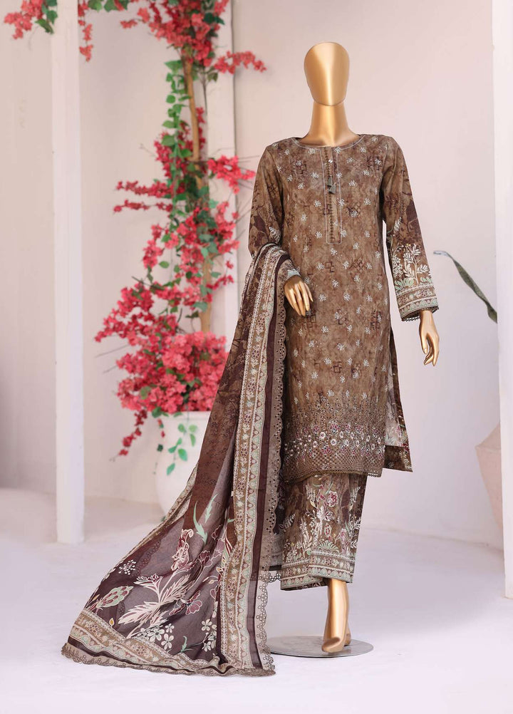 Satranga by HZ Textiles Unstitched Printed Lawn 3 Piece Suit HZ26USL SEC-1164 - Casual Collection