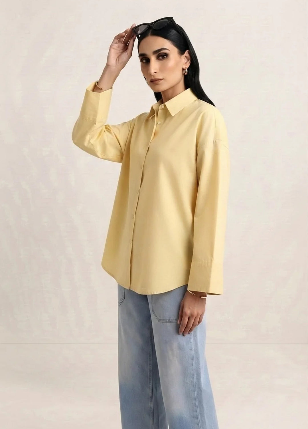 Menaal Women RTW Solids Silk 1 Piece LEMON ZEST - Western Collection