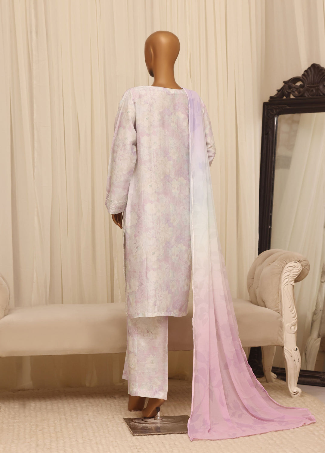 Majestic by HZ Textiles RTW Embroidered Raw Silk 3 Piece Suit HZ26RSM Wisteria XRPE-3P-004 - Casual Collection
