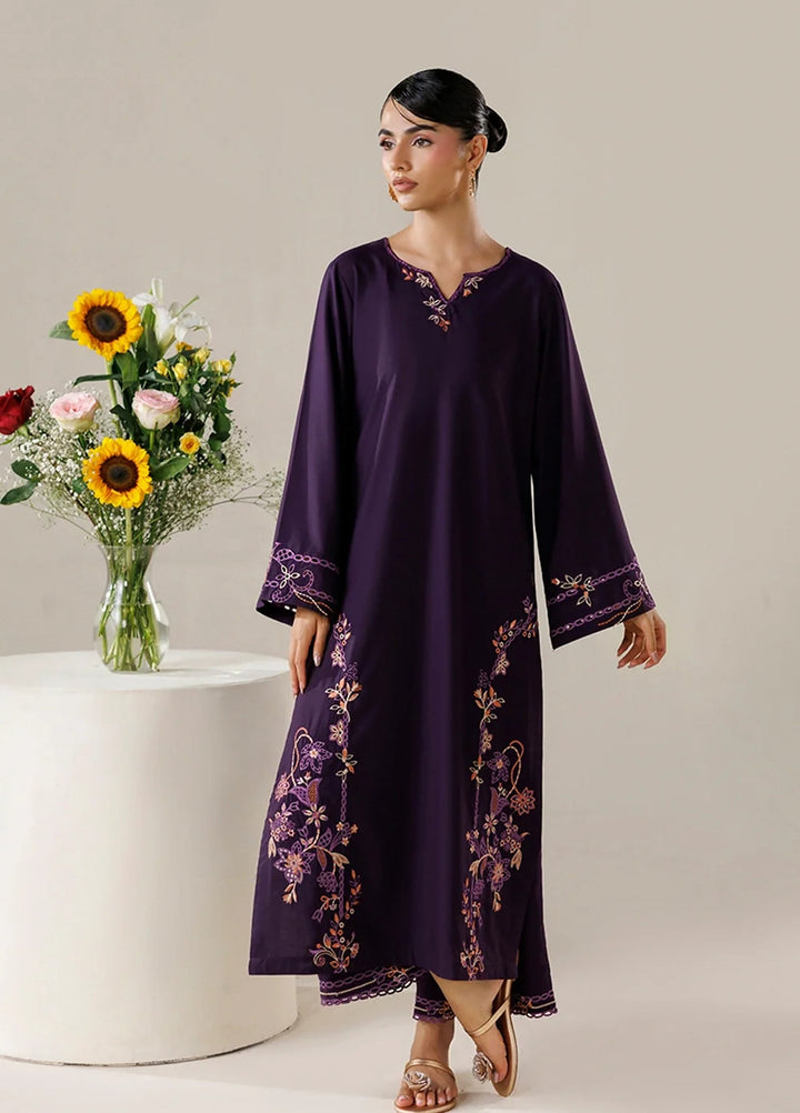 Azure Women RTW Embroidered Poly Co-Ord Sets Suit Orchid - Casual Collection
