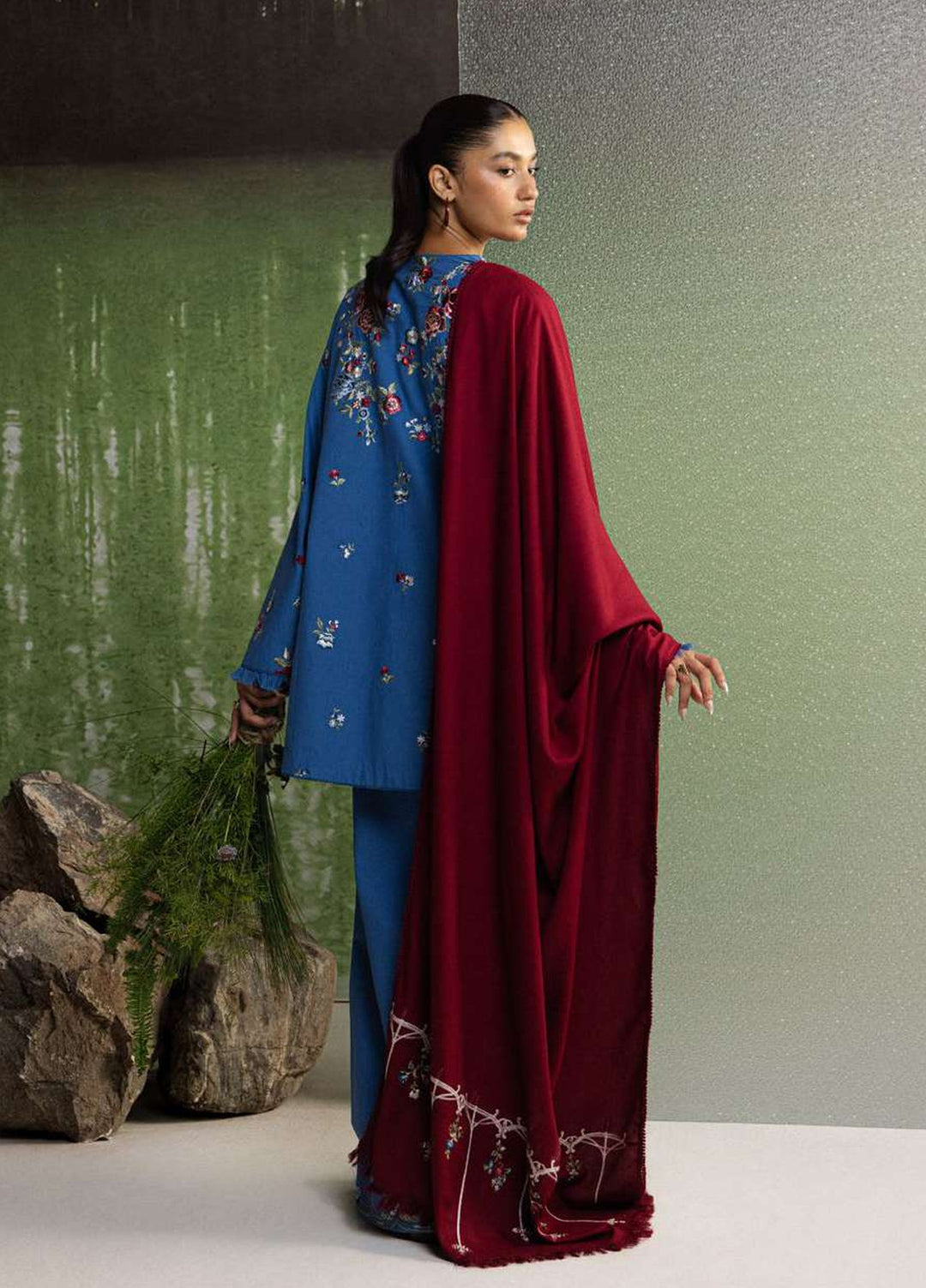 Coco by Zara Shahjahan Unstitched Khaddar 3 Piece Suit CZS26UKW ASMANI 9A - Winter Collection