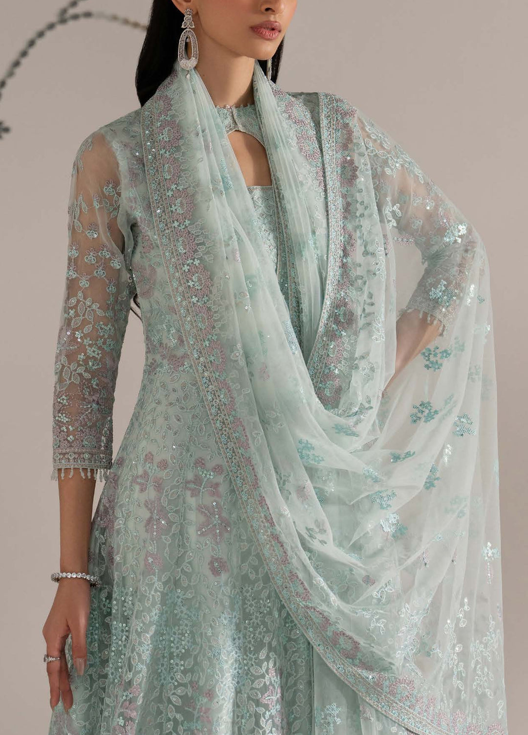 Shehnai by Lavish Premium Unstitched Embroidered Organza 3 Piece Suit LVP26USO SH-03 SHEHNAZ - Wedding Collection