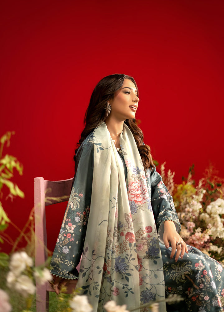 Marine by Rashid Textiles Unstitched Printed Luxury Silk 3 Piece Suit RT26USM D-3904 - Winter Collection