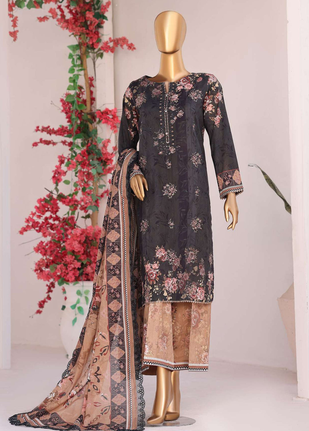 Satranga by HZ Textiles Unstitched Printed Lawn 3 Piece Suit HZ26USL SEC-1169 - Casual Collection