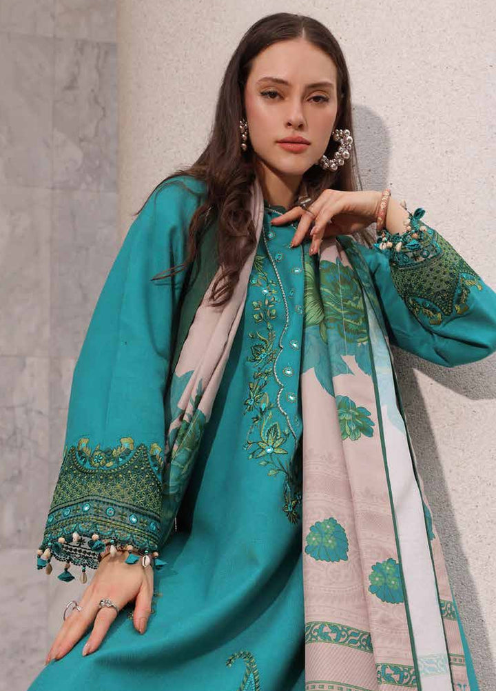 Poshima by Charizma Unstitched Embroidered Leather Peach 3 Piece Suit CHR26UPL PSW6-21 - Winter Collection