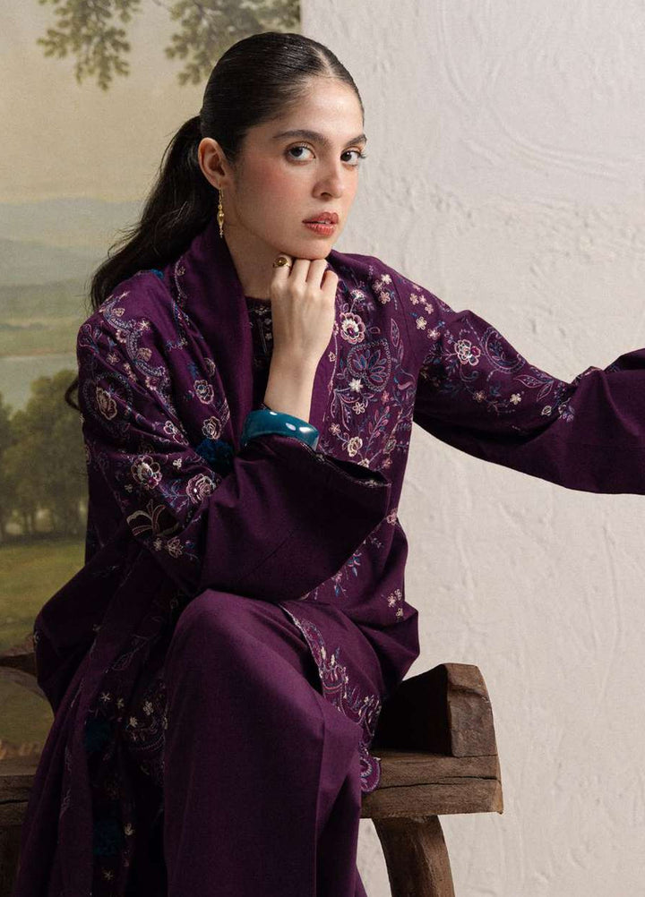 Coco by Zara Shahjahan Unstitched  Karandi 3 Piece Suit CZS26UKW SHAB 5A - Winter Collection