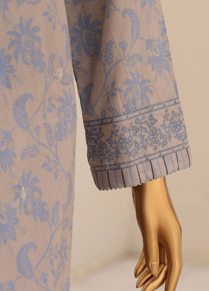 Identic by HZ Textiles Unstitched Embroidered Cotton 3 Piece Suit HZ26UCI PDW 3329-F - Casual Collection