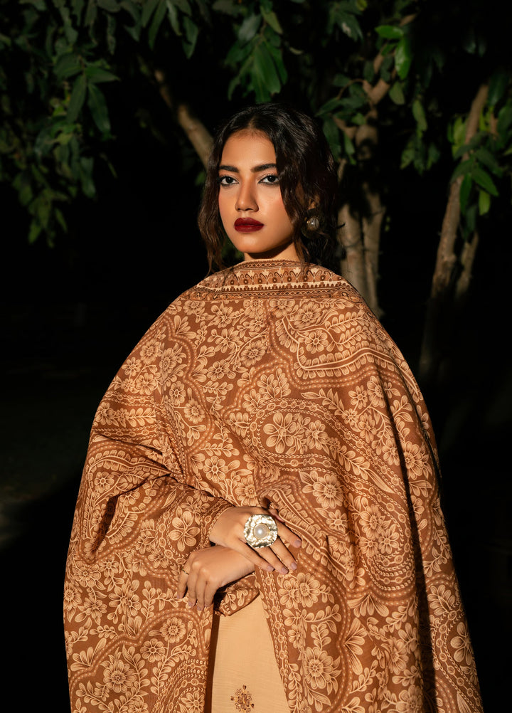 Manzil by Rashid Textiles Unstitched Embroidered Khaddar 3 Piece Suit RT26UKM D-1032 - Winter Collection