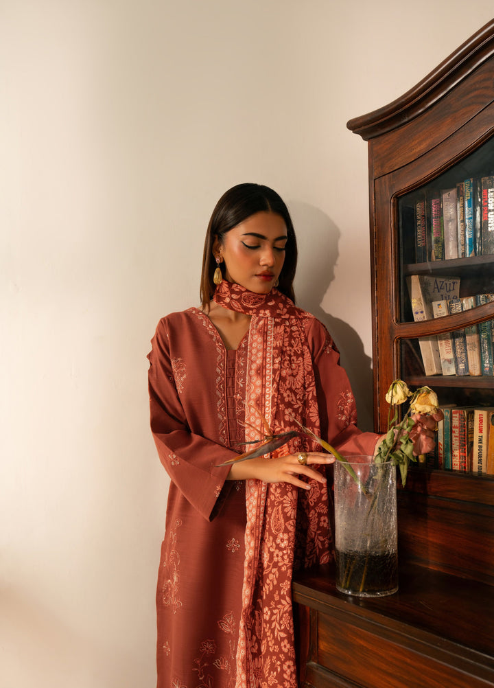 Manzil by Rashid Textiles Unstitched Embroidered Khaddar 3 Piece Suit RT26UKM D-1035 - Winter Collection