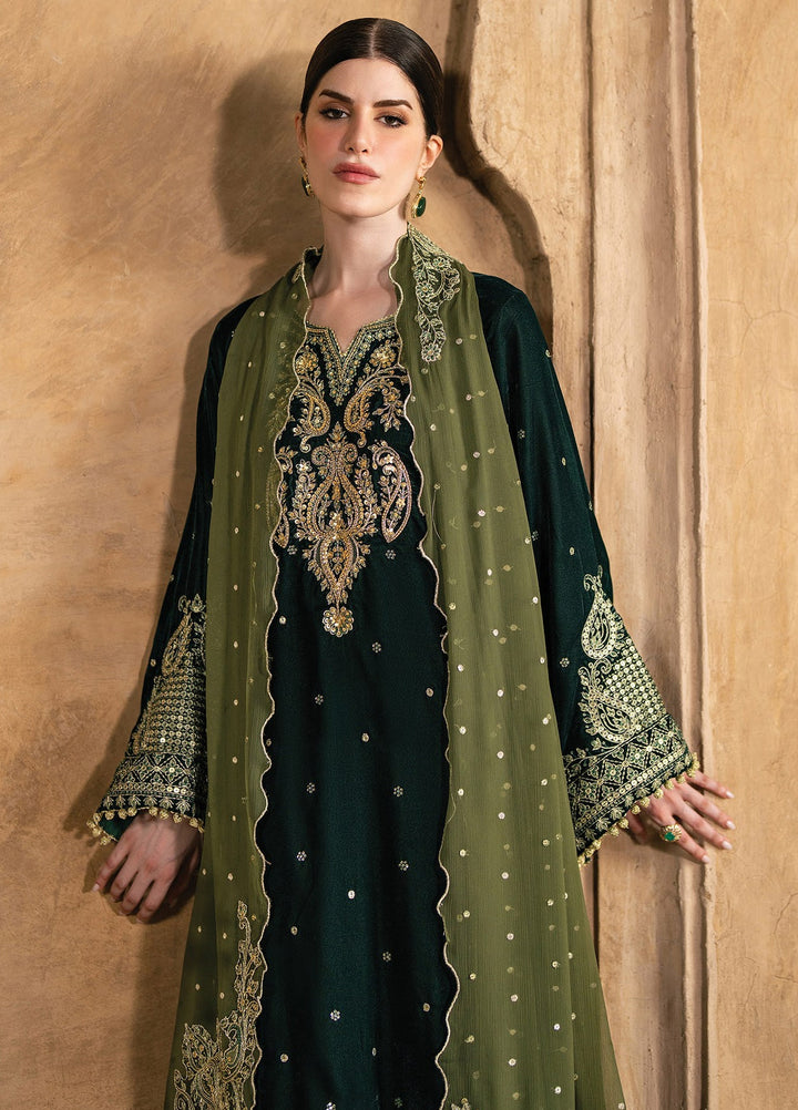 Mor by Xenia Formals Unstitched Embroidered Velvet 3 Piece Suit XE26UMV 05 Aadar - Festive Collection