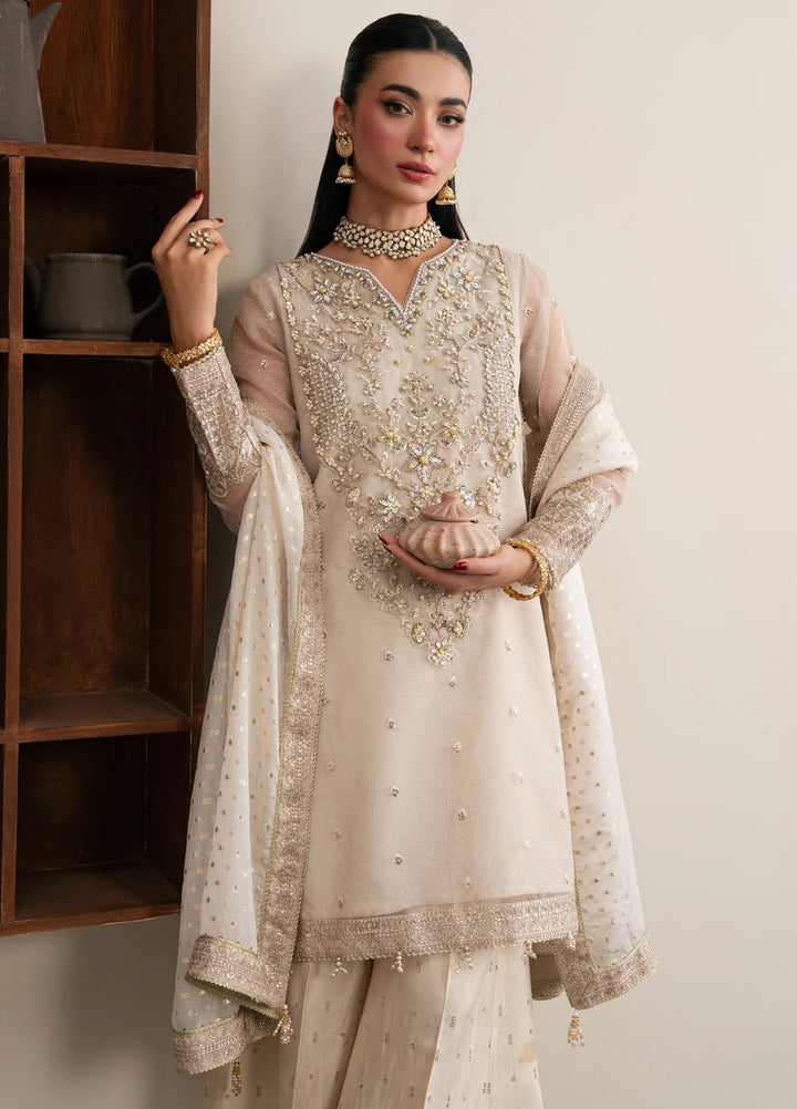 Xenia Formals Unstitched Embroidered Organza 3 Piece Suit D-01 Royale - Festive Collection