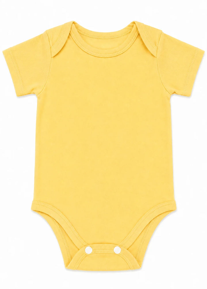 Lambkin Kids RTW Solids Cotton 1 Piece Yellow - Casual Collection