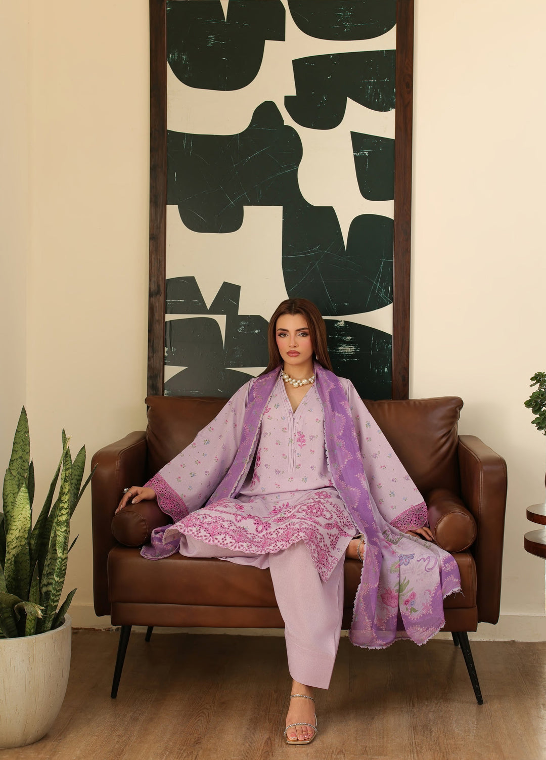 Sahl by Rashid Textiles Unstitched Embroidered Lawn Karandi 3 Piece Suit RT26USLK D-3911 - Casual Collection