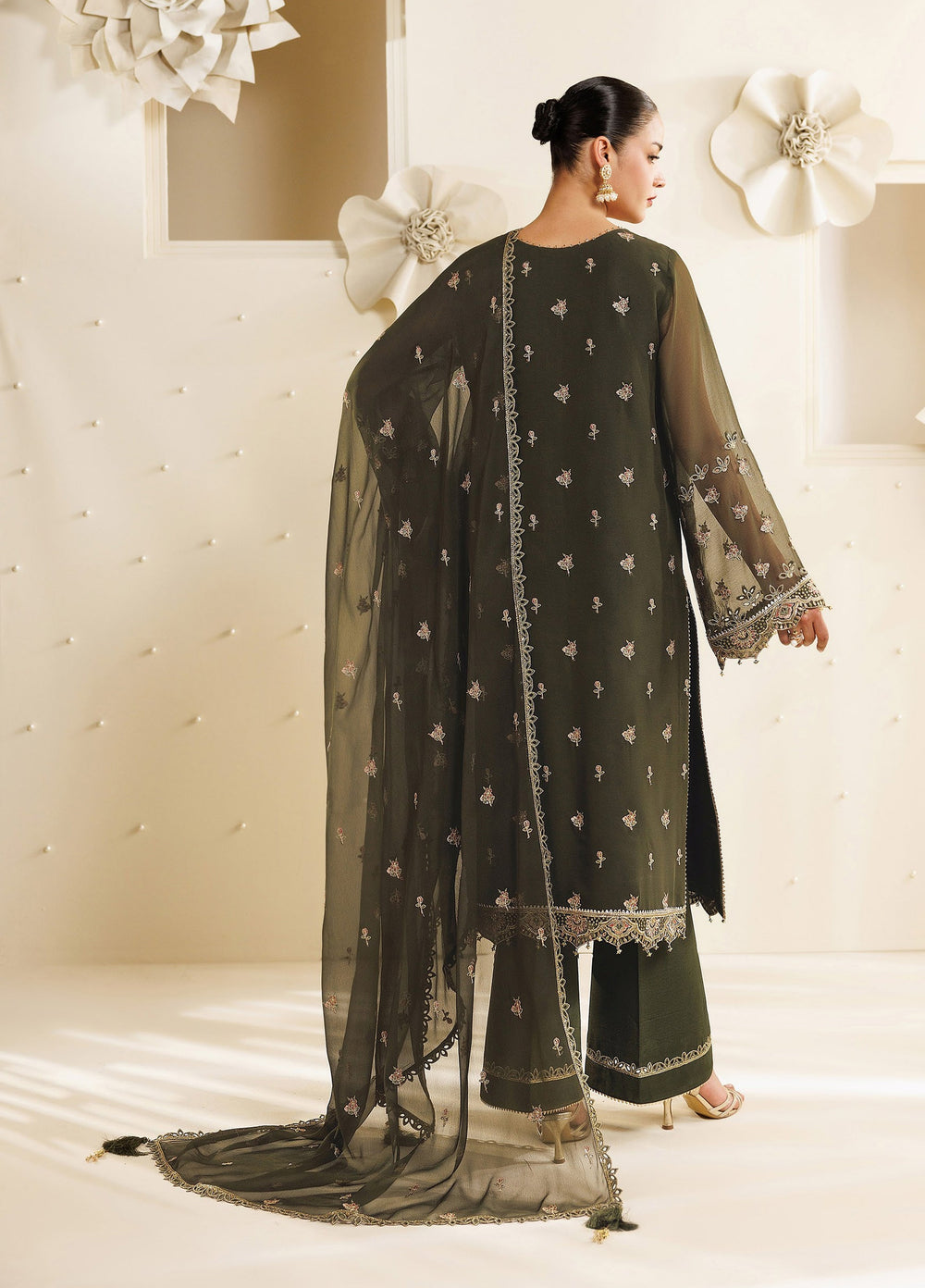 Sireine by Alizeh Fashion Unstitched Embroidered Chiffon 3 Piece Suit AF26UCS AF-CH-2295-SOREL - Festive Collection