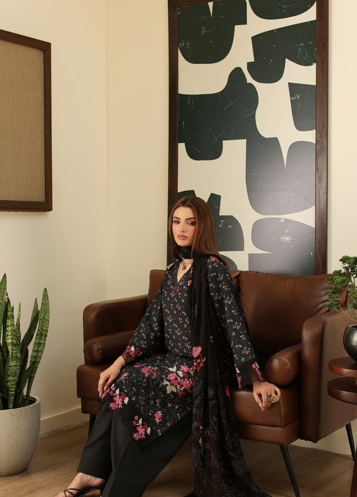 Sahl by Rashid Textiles Unstitched Embroidered Lawn Karandi 3 Piece Suit RT26USLK D-3917 - Casual Collection