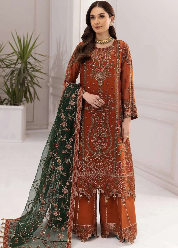 Alizeh Fashion Unstitched Embroidered Chiffon 3 Piece Suit AF26UCF AF-CH-2140-Aarmish - Festive Collection