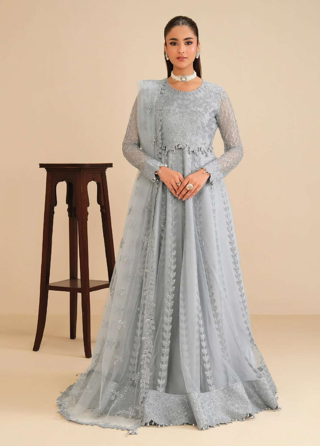 Alizeh Fashion Unstitched Embroidered Chiffon 3 Piece Suit AF26UCF AF-NT-2259-Shama - Festive Collection