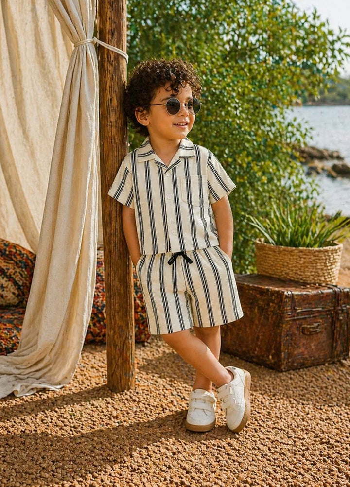 BabyCo Kids RTW Printed Cotton Co-Ord Sets Suit Sand Monaco Kids - Casual Collection