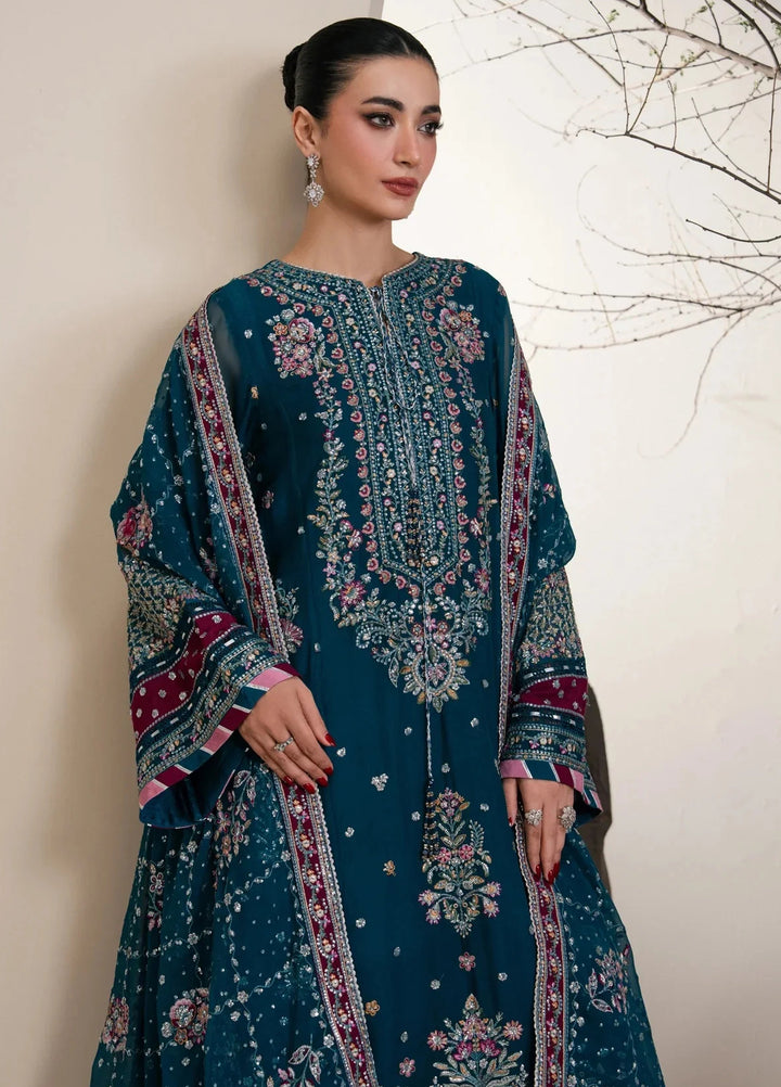 Xenia Formals Unstitched Embroidered Chiffon 3 Piece Suit D-05 Yona - Festive Collection