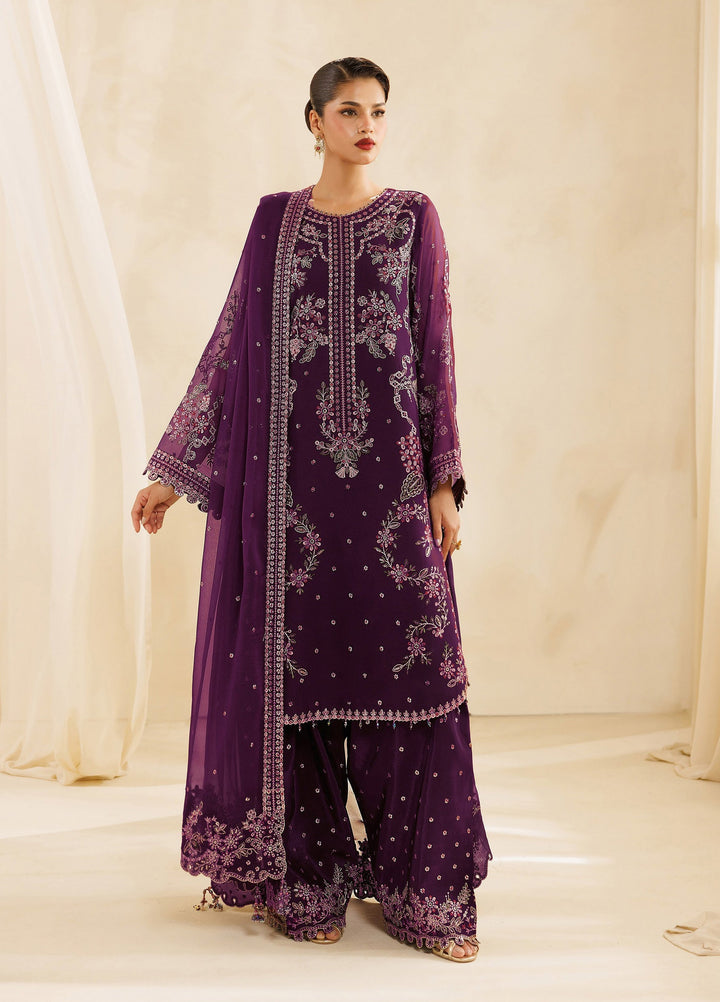 Sireine by Alizeh Fashion Unstitched Embroidered Chiffon 3 Piece Suit AF26UCS AF-CH-2299-CASCADE - Festive Collection