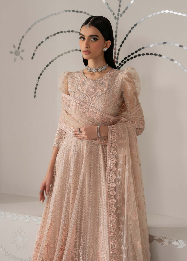 Shehnai by Lavish Premium Unstitched Embroidered Organza 3 Piece Suit LVP26USO SH-06 MEHER - Wedding Collection