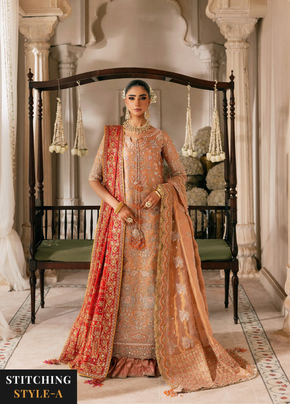 AIK Atelier Unstitched Embroidered Tissue 3 Piece Suit AIK26UAW D-02 - Wedding Collection