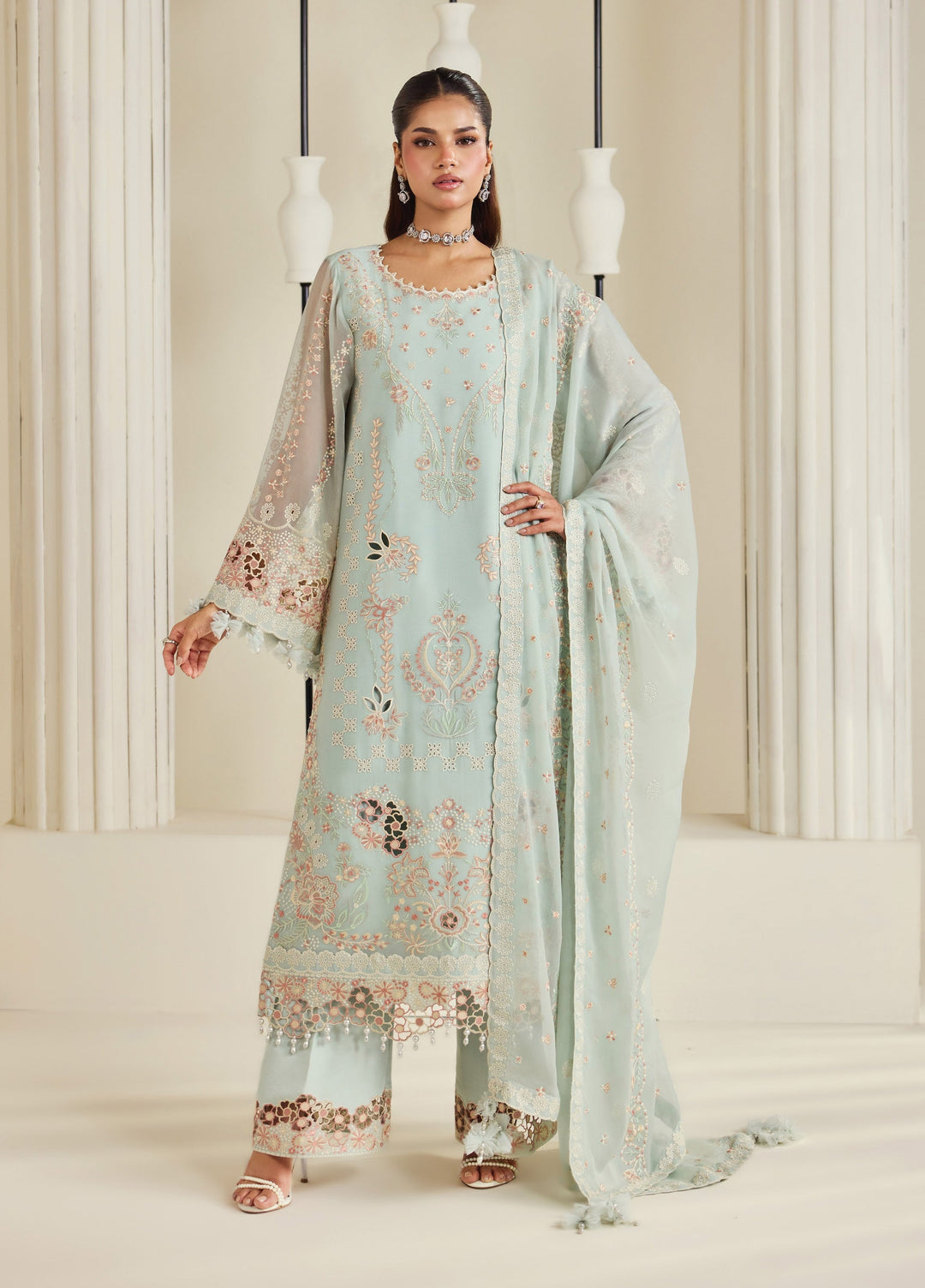 Dhaagay by Alizeh Fashion Unstitched Embroidered Chiffon 3 Piece Suit AF26UCD AF-DHG-5046 Tiyaahe - Festive Collection