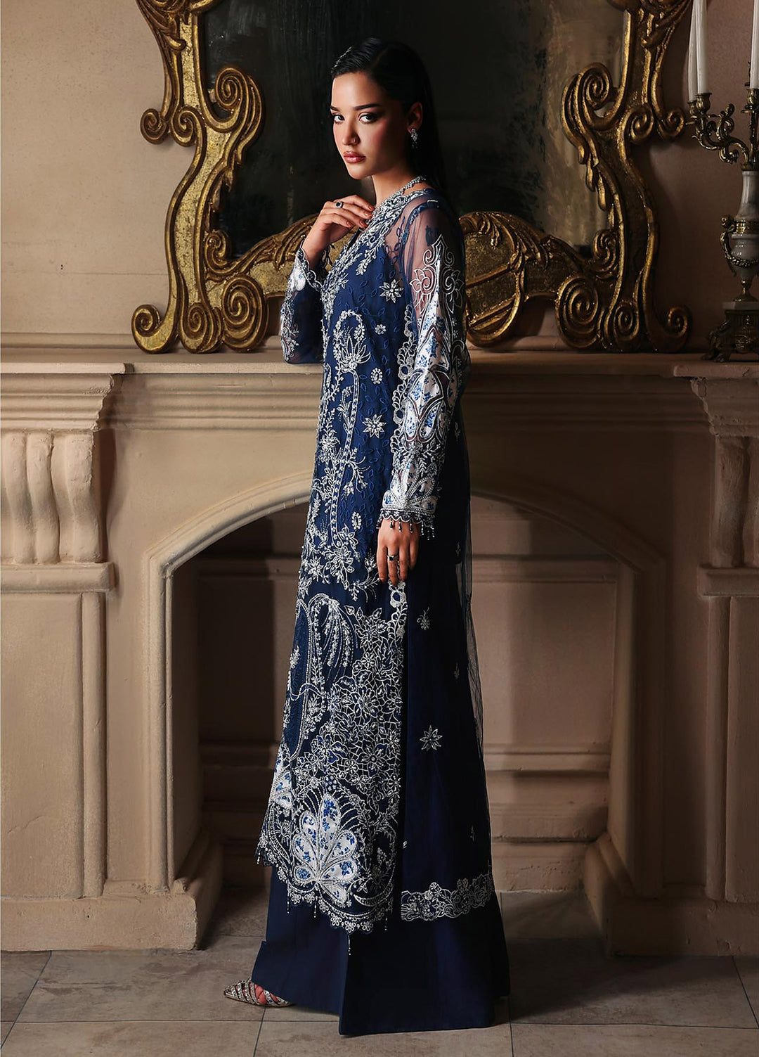 Sage by Rajbari Unstitched Embroidered Net 4 Piece Suit RB26SW Serena 02 - Wedding Collection