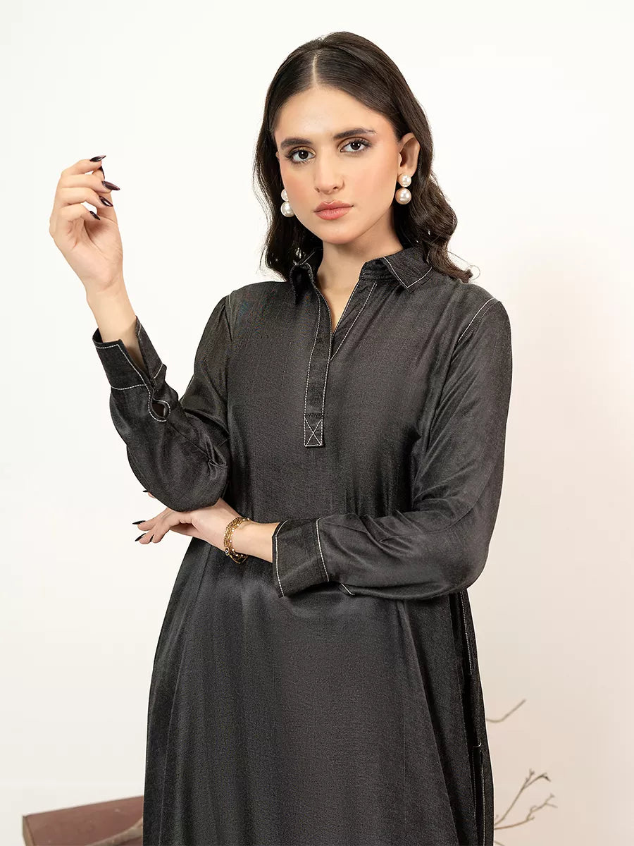 Salitex Women Solids Denim 1 Piece Shirt WP7L1PBE487-B - Winter Collection