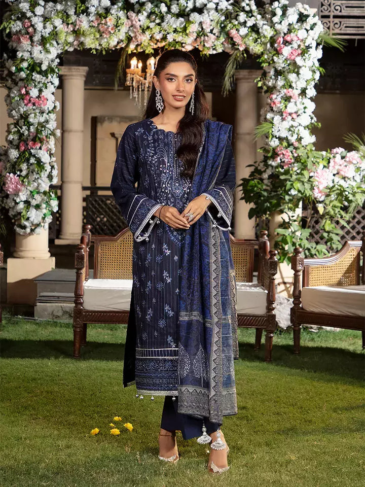 Jashn e Noor by Salitex Unstitched Embroidered 3 Piece Cotton Silk SUNW7JI083 - Summer Collection