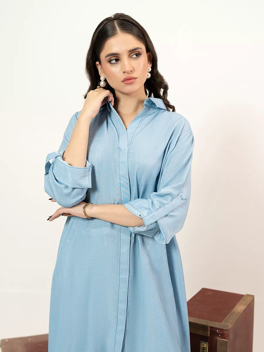 Salitex Women Solids Denim 1 Piece Shirt WP7L1PBE488 - Winter Collection