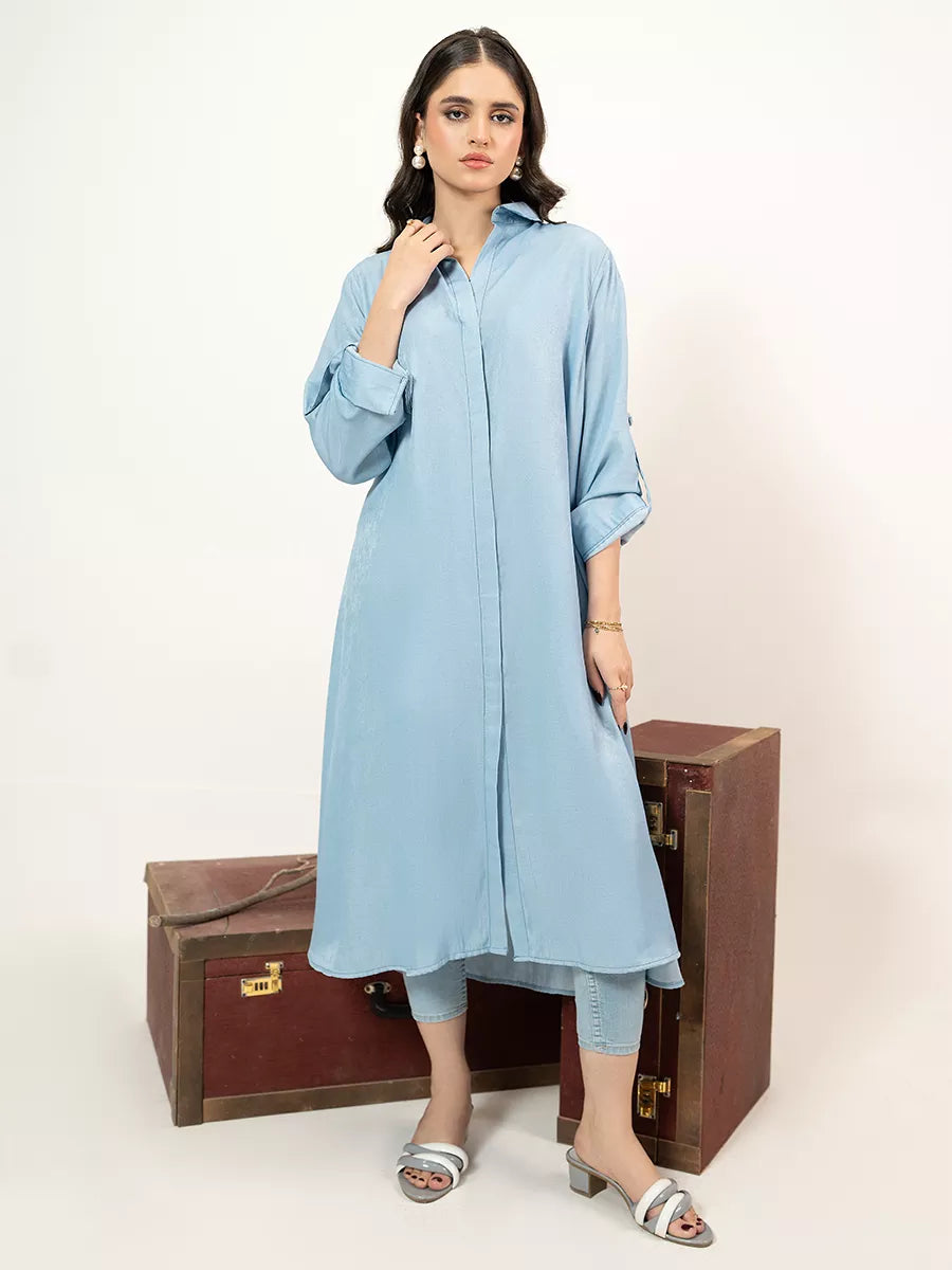 Salitex Women Solids Denim 1 Piece Shirt WP7L1PBE488 - Winter Collection