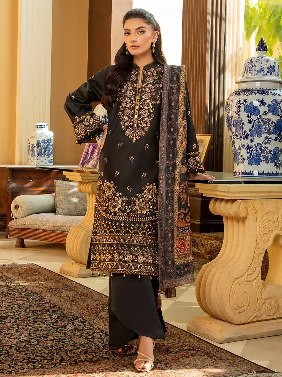 Jashn e Noor by Salitex Unstitched Embroidered 3 Piece Net SUNW7JI082 - Summer Collection