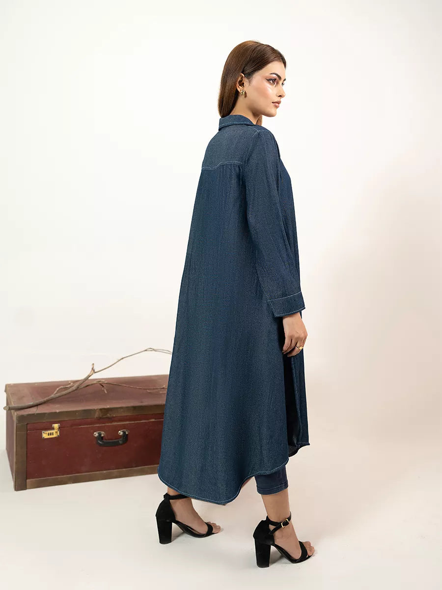 Salitex Women Solids Denim 1 Piece Shirt WP7L1PBE487-A - Winter Collection