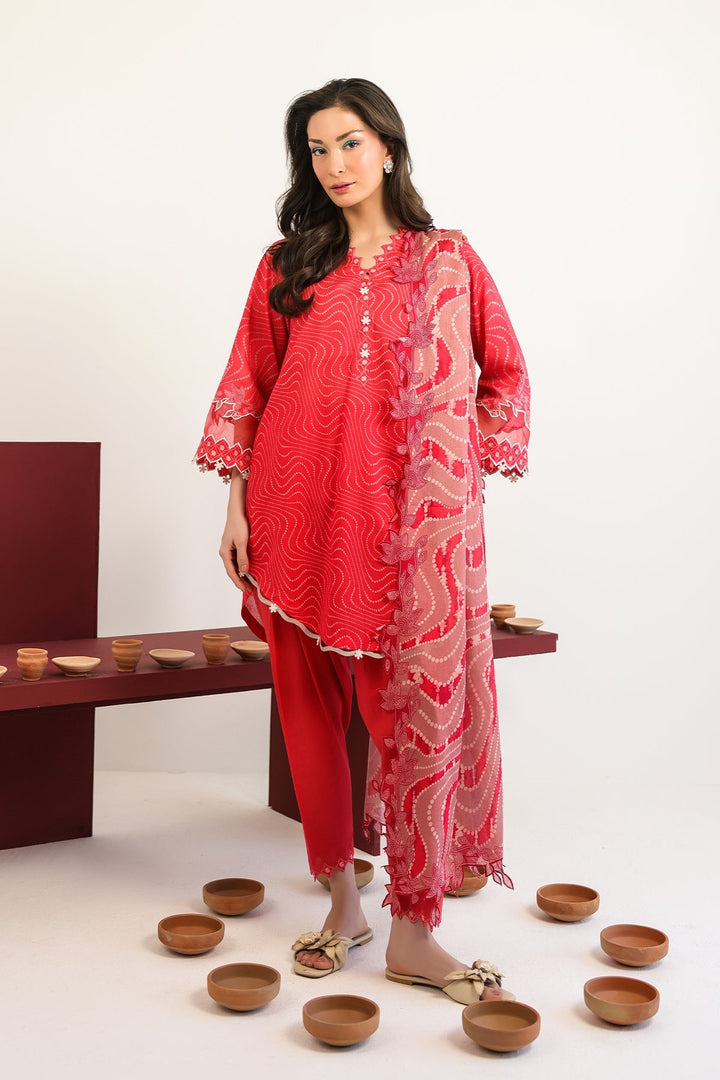 Rhea by Sahar Unstitched Lawn 3 Piece Suit Rouge Heirloom - Casual Collection