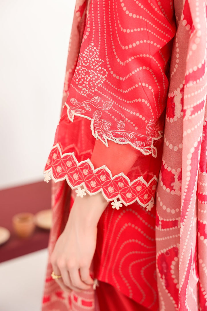 Rhea by Sahar Unstitched Lawn 3 Piece Suit Rouge Heirloom - Casual Collection