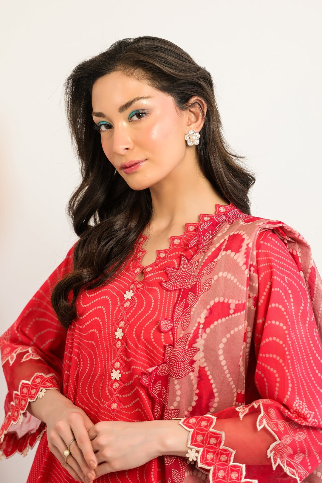 Rhea by Sahar Unstitched Lawn 3 Piece Suit Rouge Heirloom - Casual Collection