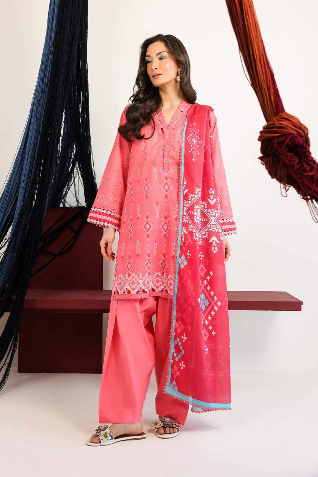 Rhea by Sahar Unstitched Lawn 3 Piece Suit Petal Drift - Casual Collection