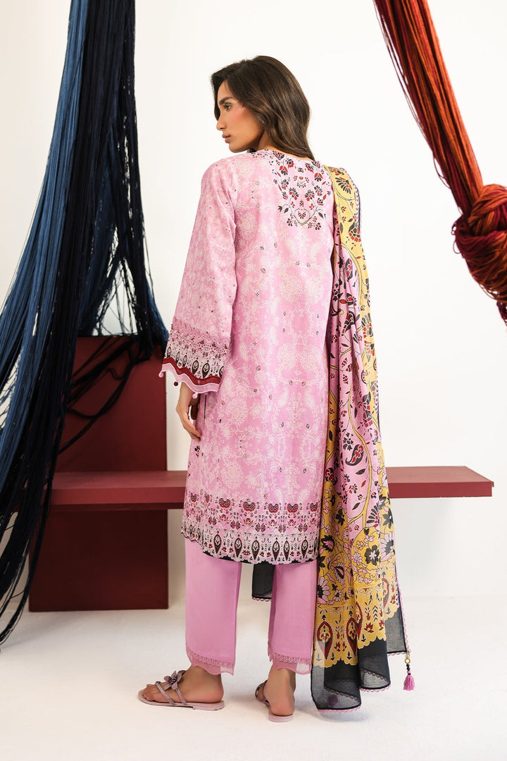 Rhea by Sahar Unstitched Lawn 3 Piece Suit Mauve Tapestry - Casual Collection