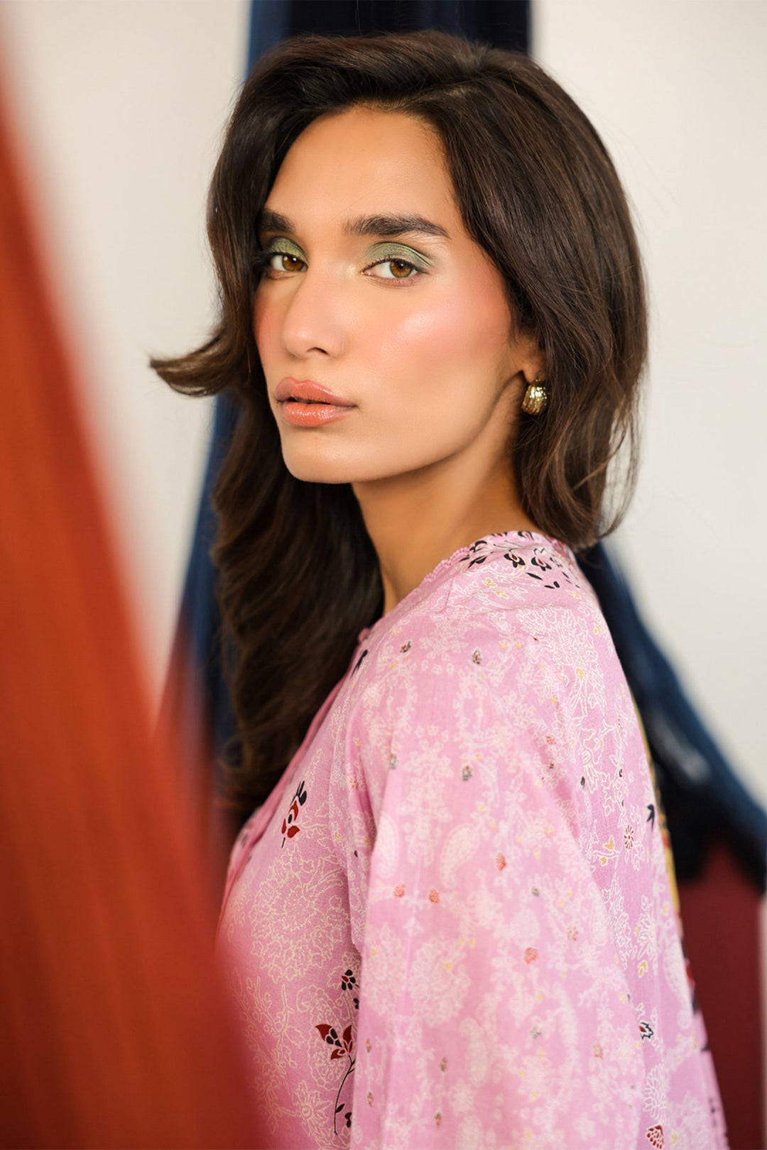 Rhea by Sahar Unstitched Lawn 3 Piece Suit Mauve Tapestry - Casual Collection