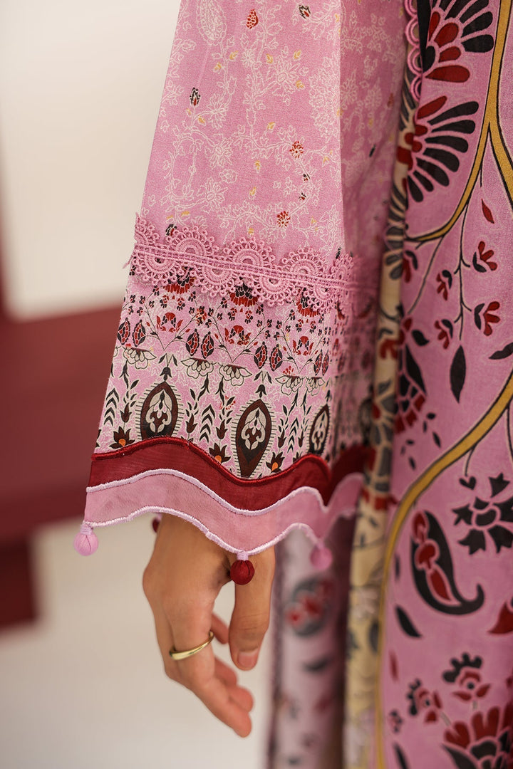 Rhea by Sahar Unstitched Lawn 3 Piece Suit Mauve Tapestry - Casual Collection