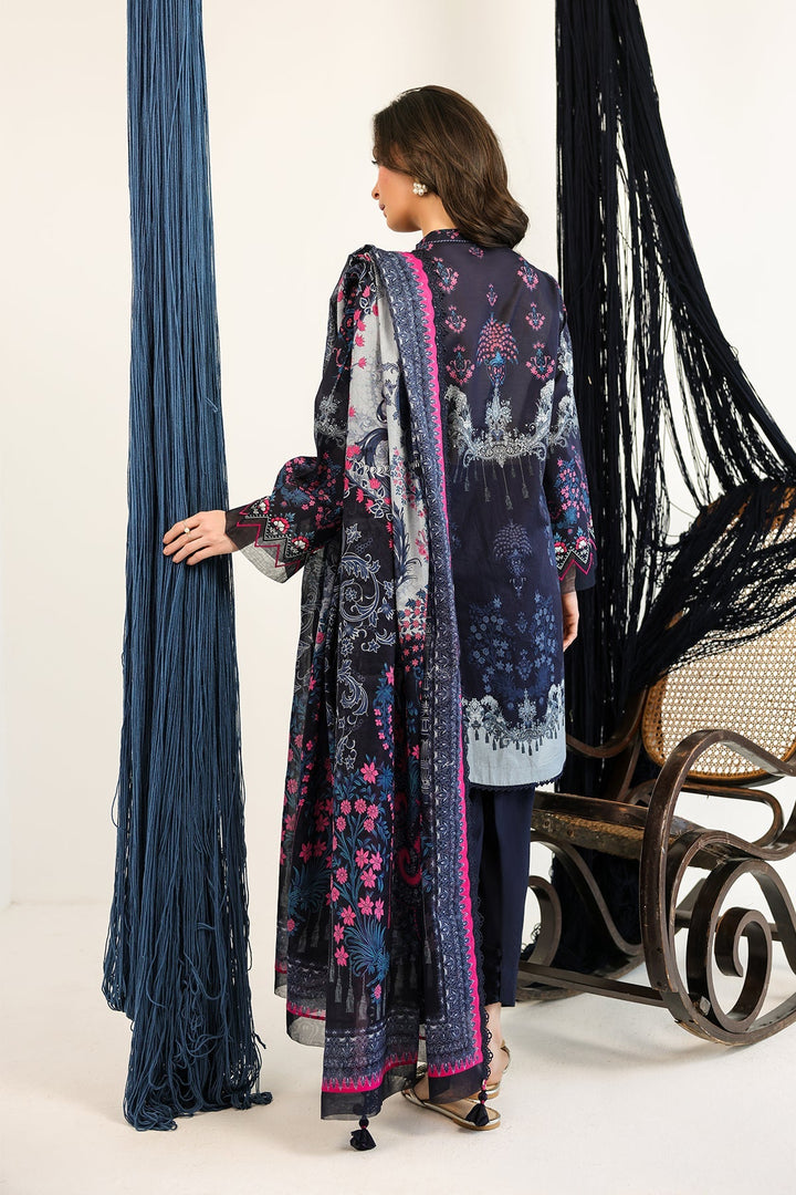 Rhea by Sahar Unstitched Lawn 3 Piece Suit Midnight Fable - Casual Collection