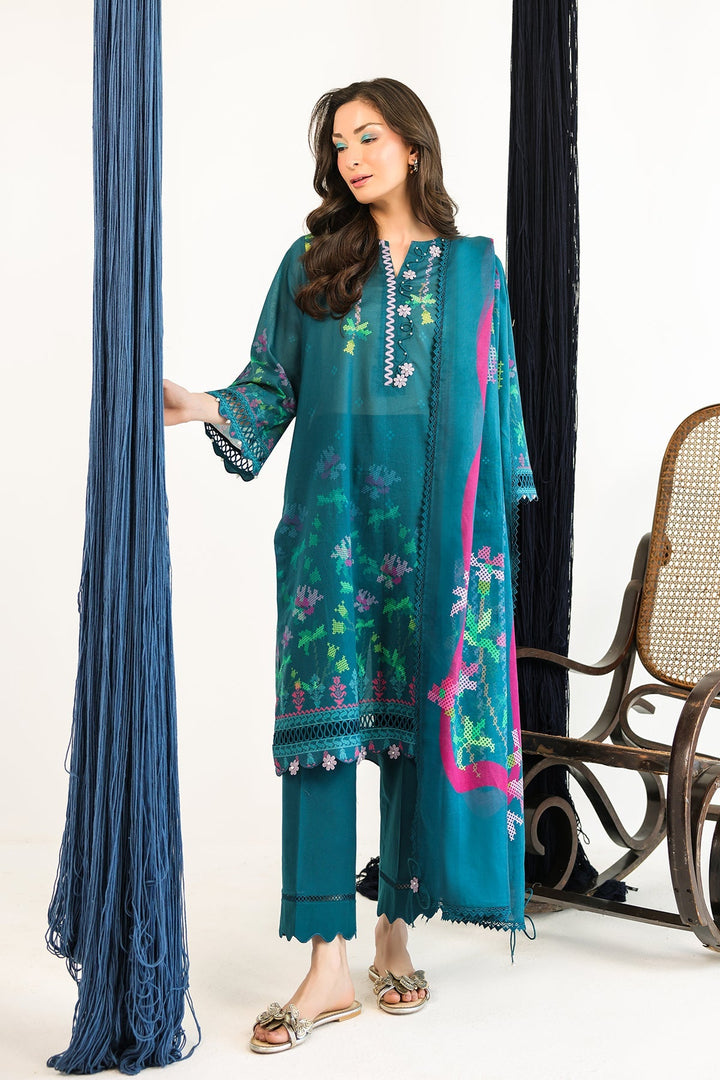 Rhea by Sahar Unstitched Lawn 3 Piece Suit Verdant Muse - Casual Collection