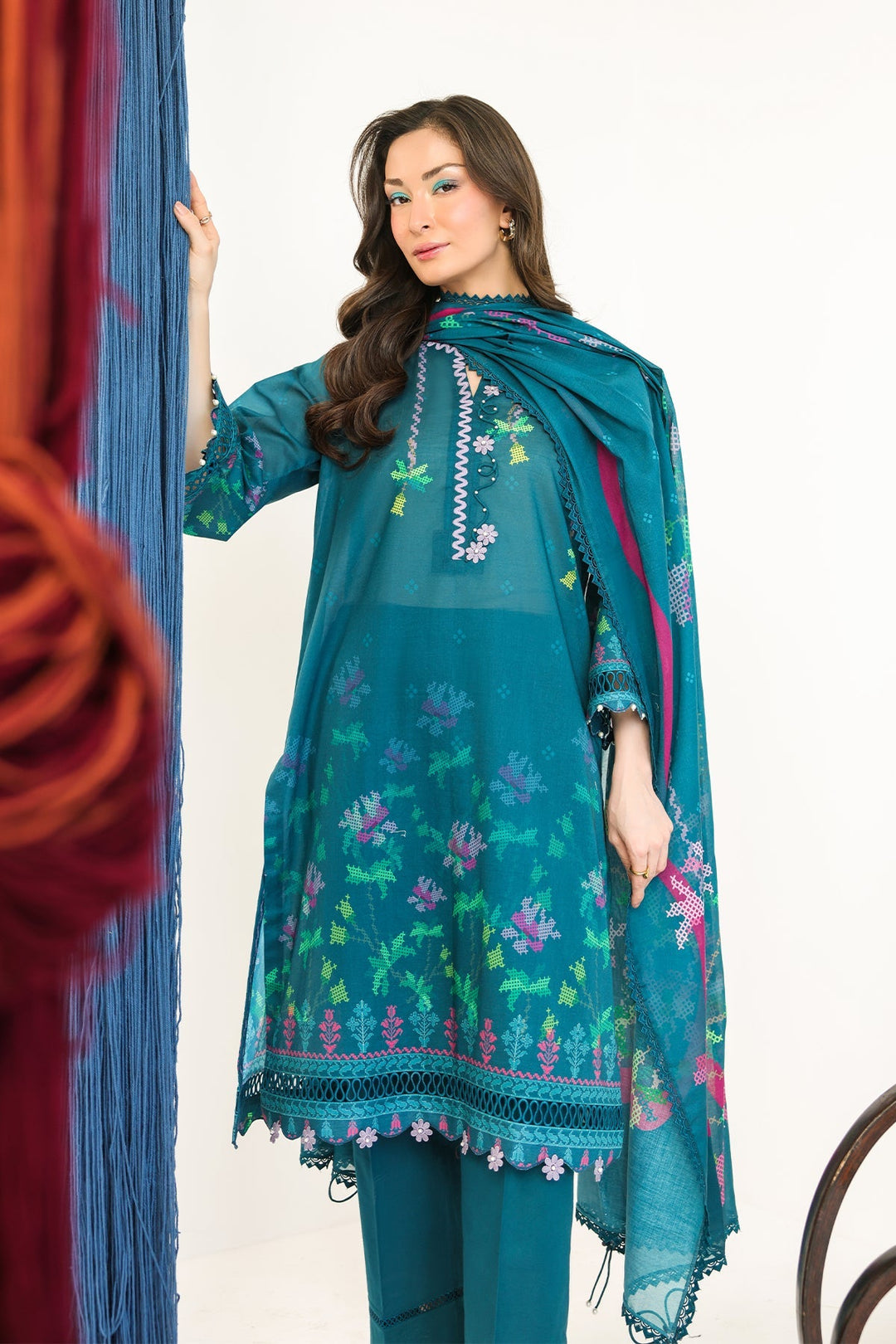 Rhea by Sahar Unstitched Lawn 3 Piece Suit Verdant Muse - Casual Collection