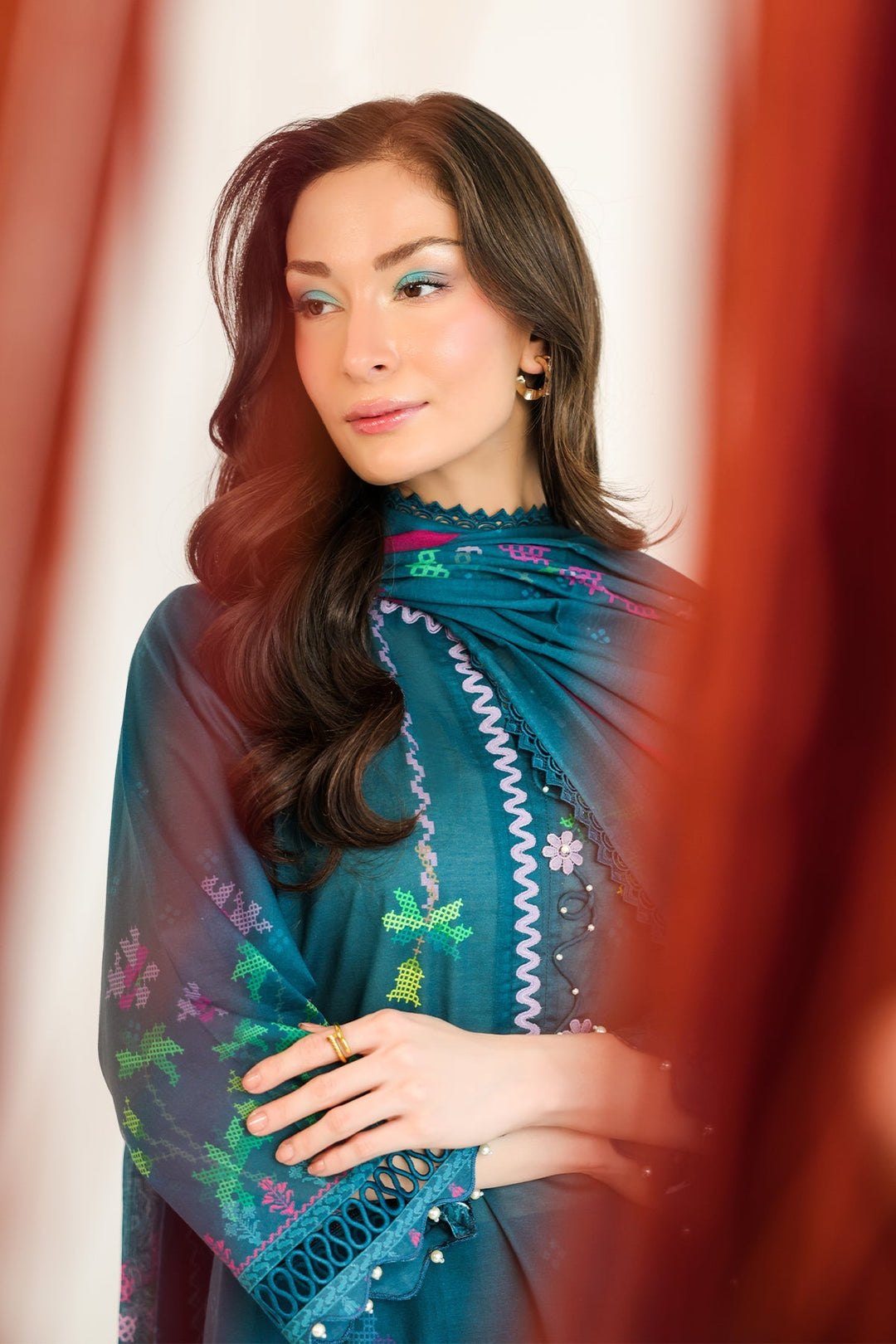 Rhea by Sahar Unstitched Lawn 3 Piece Suit Verdant Muse - Casual Collection