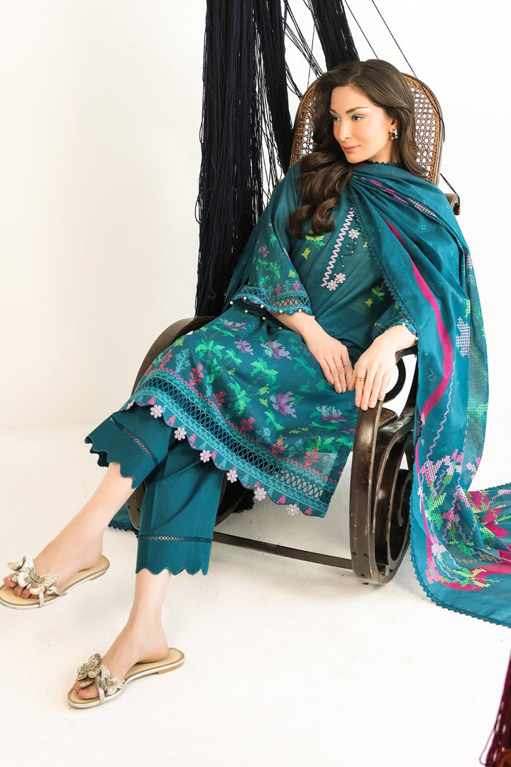 Rhea by Sahar Unstitched Lawn 3 Piece Suit Verdant Muse - Casual Collection