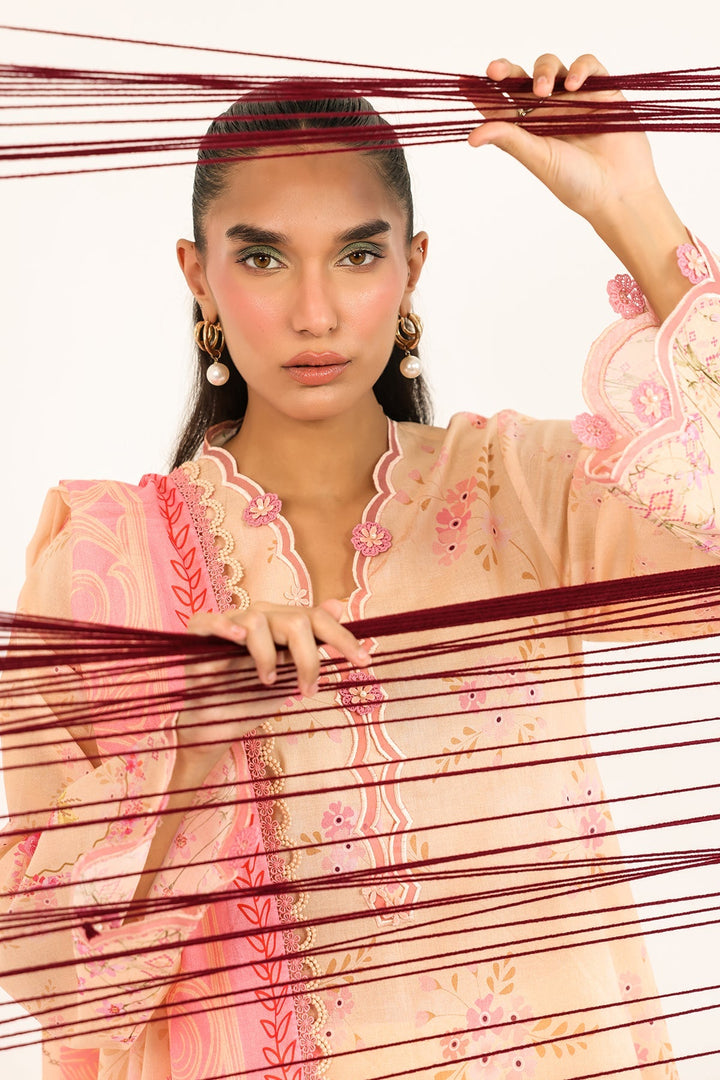 Rhea by Sahar Unstitched Lawn 3 Piece Suit Sandstone Bloom - Casual Collection